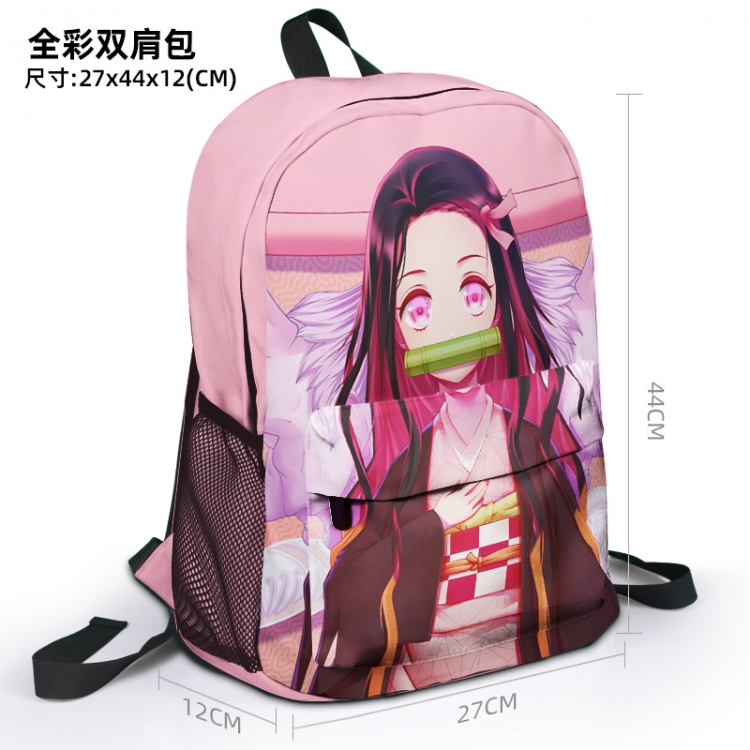 Demon Slayer Kimets Animation surrounding full color backpack student school bag 27x44x12