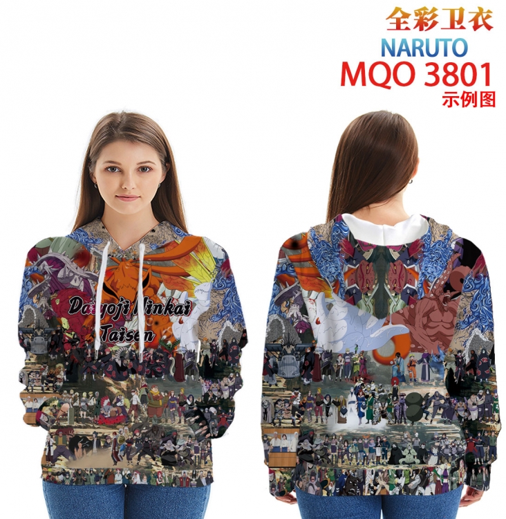 Naruto Full Color Patch pocket Sweatshirt Hoodie  from XXS to 4XL MQO 3801