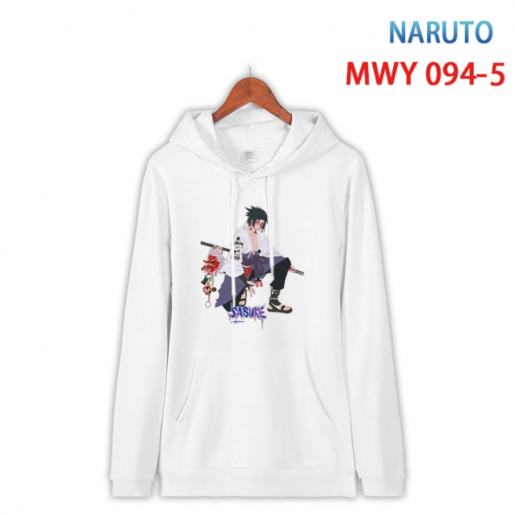 Naruto Cartoon Sleeve Hooded Patch Pocket Cotton Sweatshirt from S to 4XL MWY-094-5