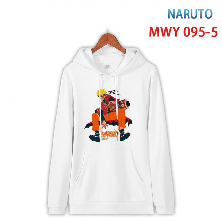 Naruto Cartoon Sleeve Hooded Patch Pocket Cotton Sweatshirt from S to 4XL MWY-095-5