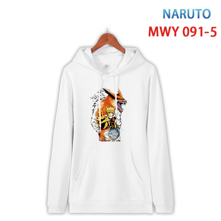 Naruto Cartoon Sleeve Hooded Patch Pocket Cotton Sweatshirt from S to 4XL MWY-093-5