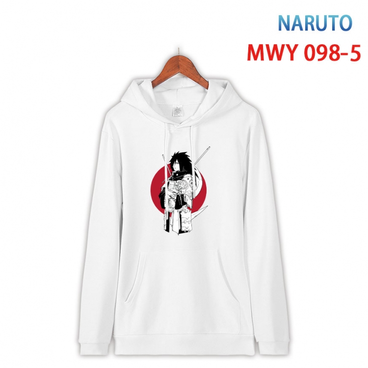 Naruto Cartoon Sleeve Hooded Patch Pocket Cotton Sweatshirt from S to 4XL MWY-098-5