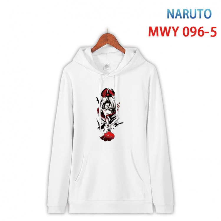 Naruto Cartoon Sleeve Hooded Patch Pocket Cotton Sweatshirt from S to 4XL  MWY-096-5