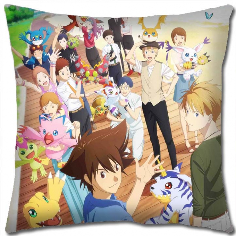 Digimon Anime square full-color pillow cushion 45X45CM NO FILLING S2-12
