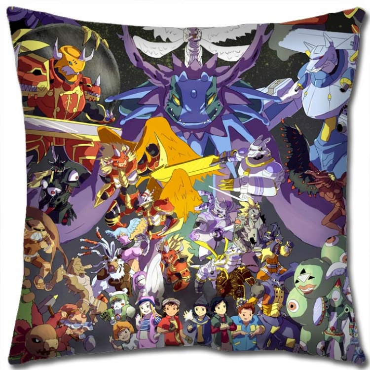 Digimon Anime square full-color pillow cushion 45X45CM NO FILLING S2-17