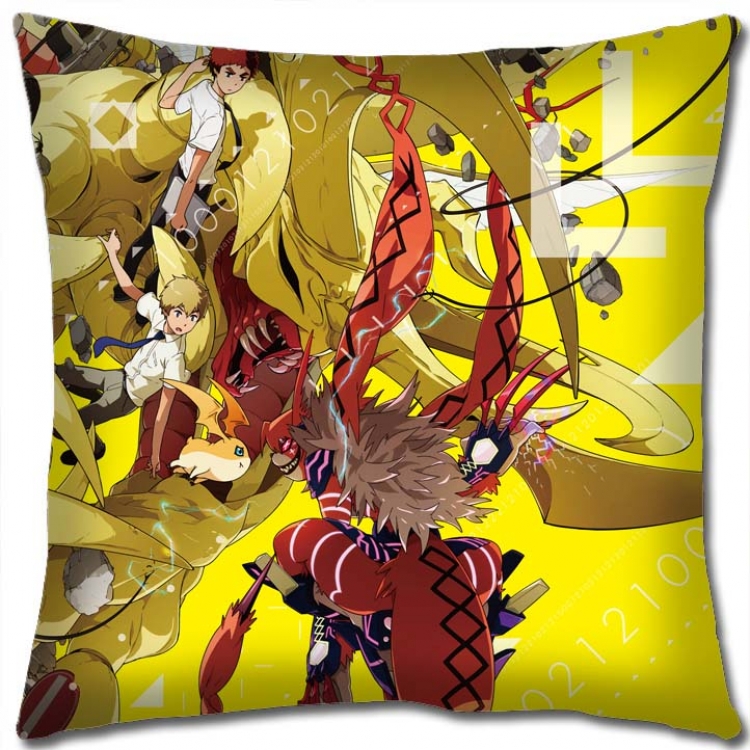 Digimon Anime square full-color pillow cushion 45X45CM NO FILLING S2-34