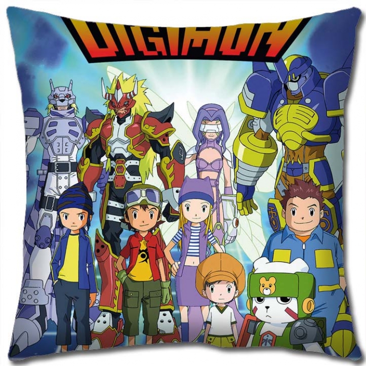 Digimon Anime square full-color pillow cushion 45X45CM NO FILLING  S2-40