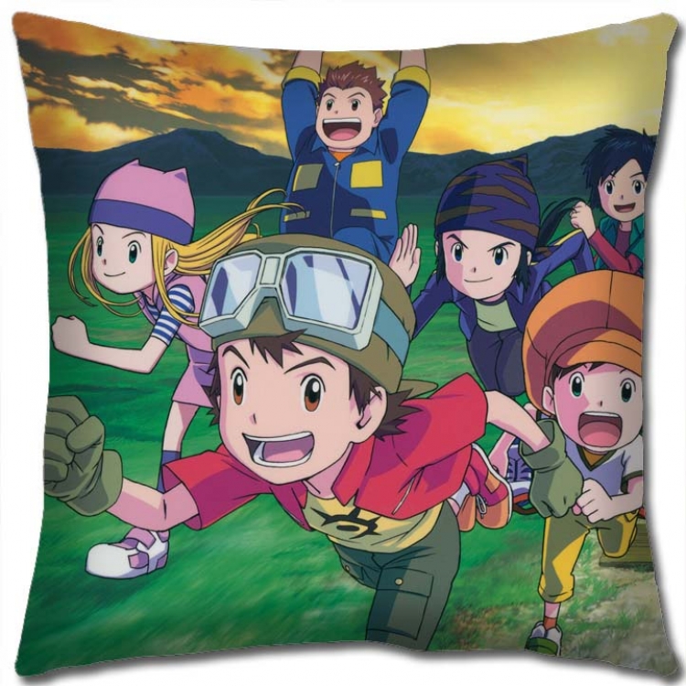Digimon Anime square full-color pillow cushion 45X45CM NO FILLING S2-18