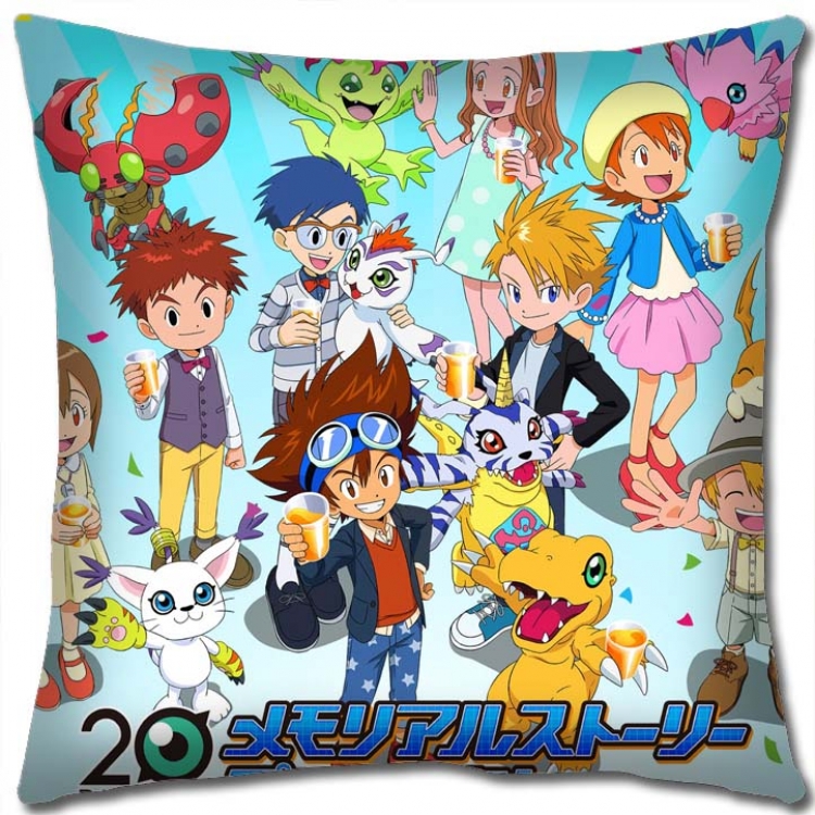 Digimon Anime square full-color pillow cushion 45X45CM NO FILLING  S2-45