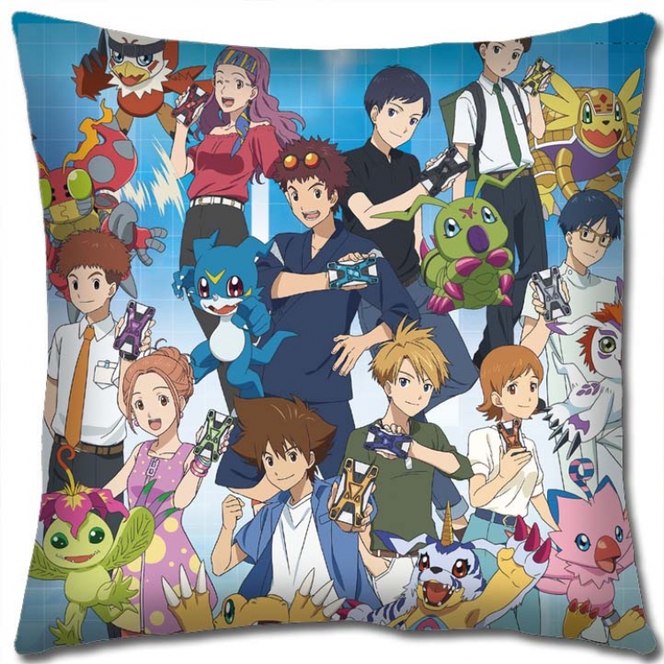 Digimon Anime square full-color pillow cushion 45X45CM NO FILLING  S2-42