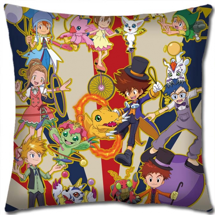 Digimon Anime square full-color pillow cushion 45X45CM NO FILLING S2-33