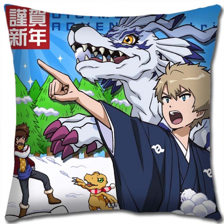 Digimon Anime square full-color pillow cushion 45X45CM NO FILLING S2-32