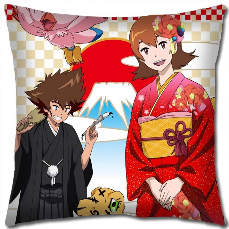 Digimon Anime square full-color pillow cushion 45X45CM NO FILLING  S2-31