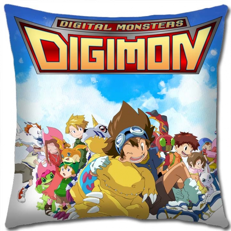 Digimon Anime square full-color pillow cushion 45X45CM NO FILLING S2-57