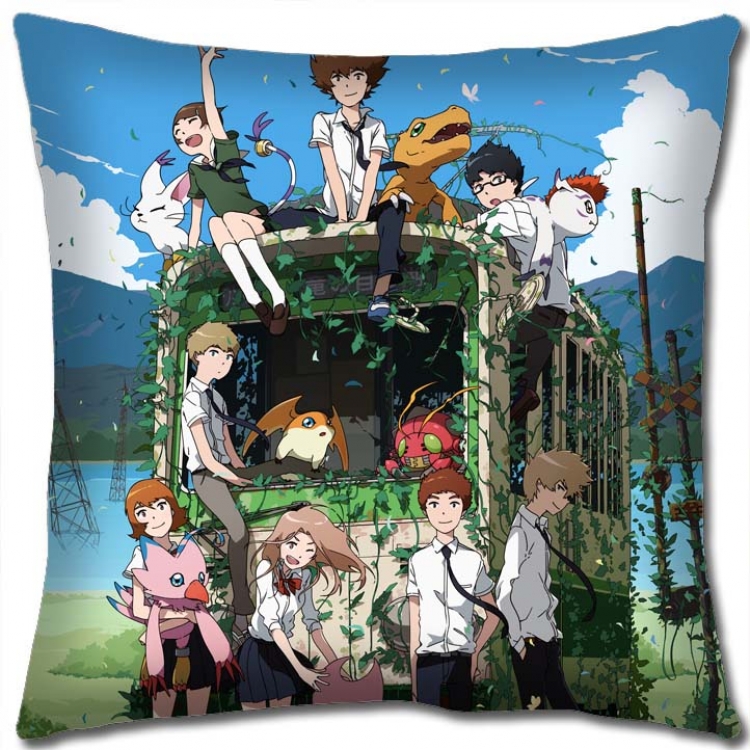 Digimon Anime square full-color pillow cushion 45X45CM NO FILLING S2-27