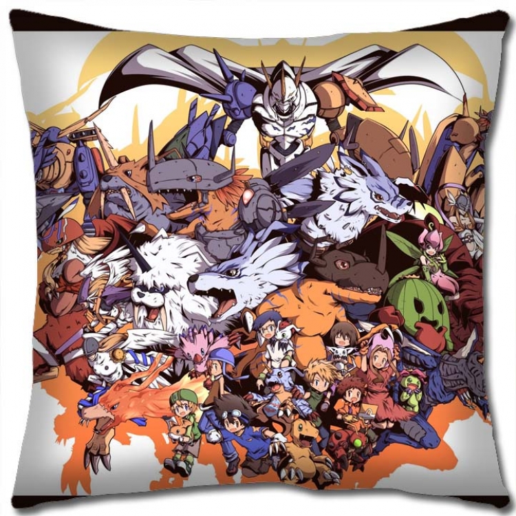 Digimon Anime square full-color pillow cushion 45X45CM NO FILLING  S2-50