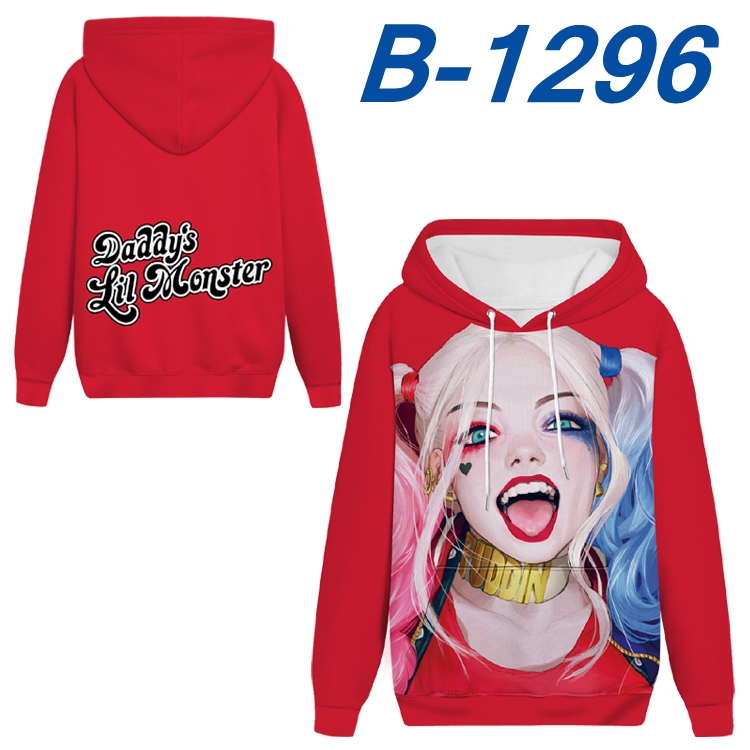 Suicide Squad Anime padded pullover sweater hooded top from S to 4XL B-1296