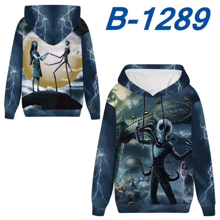 The Nightmare Before Christmas Anime padded pullover sweater hooded top from S to 4XL  B-1289