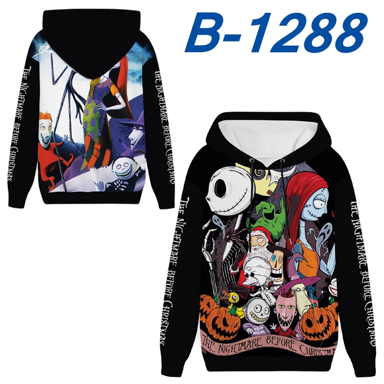 The Nightmare Before Christmas Anime padded pullover sweater hooded top from S to 4XL B-1288