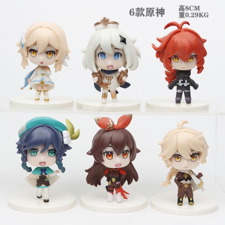 Genshin Impact Bagged Figure Decoration Model 8cm a set of 6