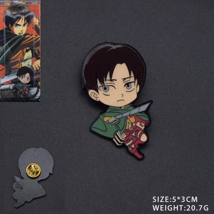 Shingeki no Kyojin Anime cartoon metal brooch style B