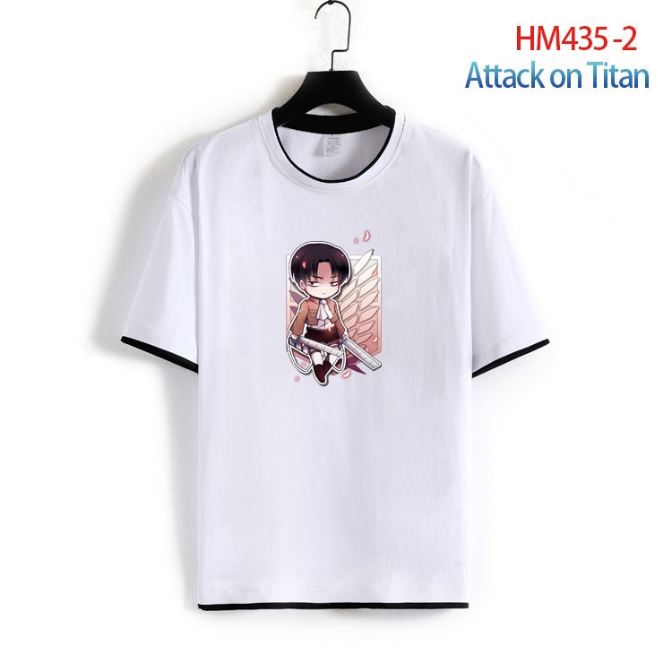 Shingeki no Kyojin Cotton round neck fake two short-sleeved T-shirts from S to 4XL HM-435-2