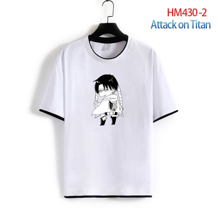 Shingeki no Kyojin Cotton round neck fake two short-sleeved T-shirts from S to 4XL HM-430-2