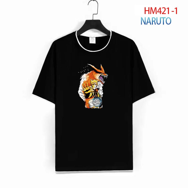 Naruto Cotton round neck fake two short-sleeved T-shirts from S to 4XL  HM-421-1