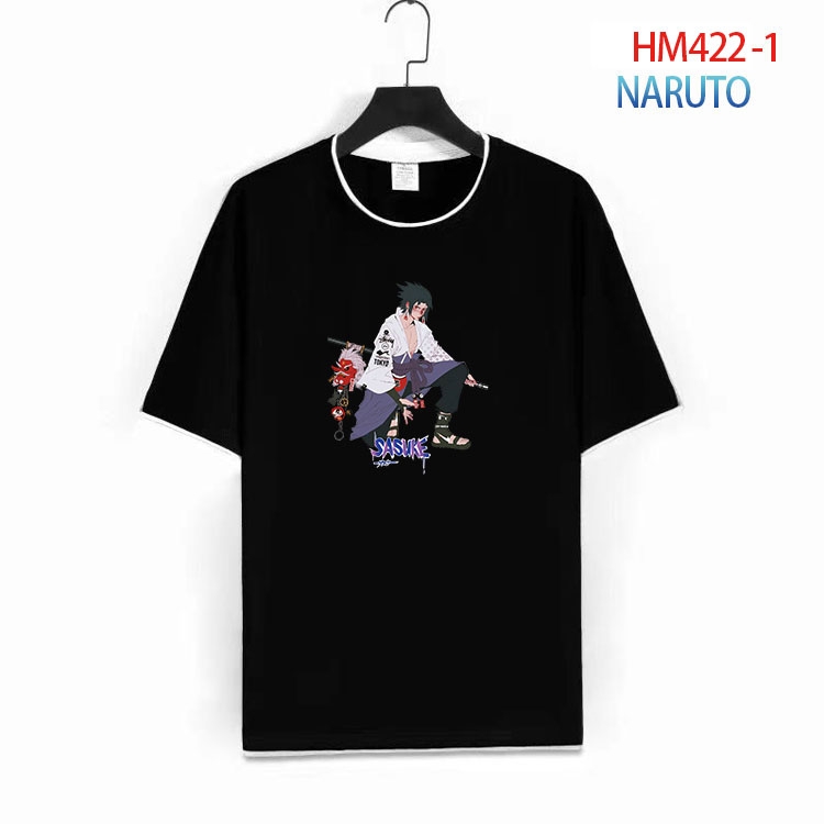 Naruto Cotton round neck fake two short-sleeved T-shirts from S to 4XL HM-422-1