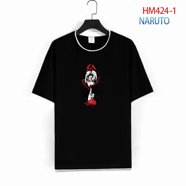 Naruto Cotton round neck fake two short-sleeved T-shirts from S to 4XL HM-424-1