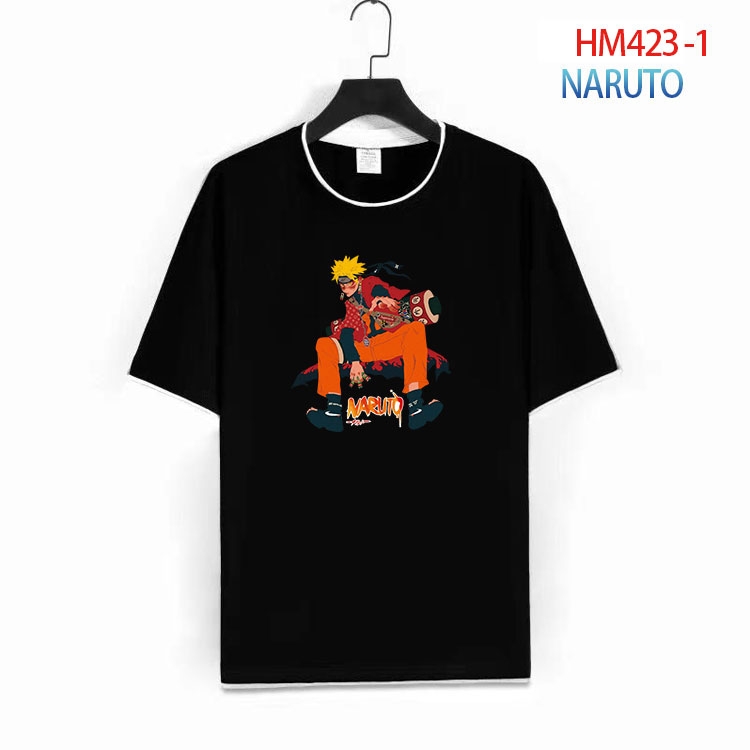 Naruto Cotton round neck fake two short-sleeved T-shirts from S to 4XL HM-423-1