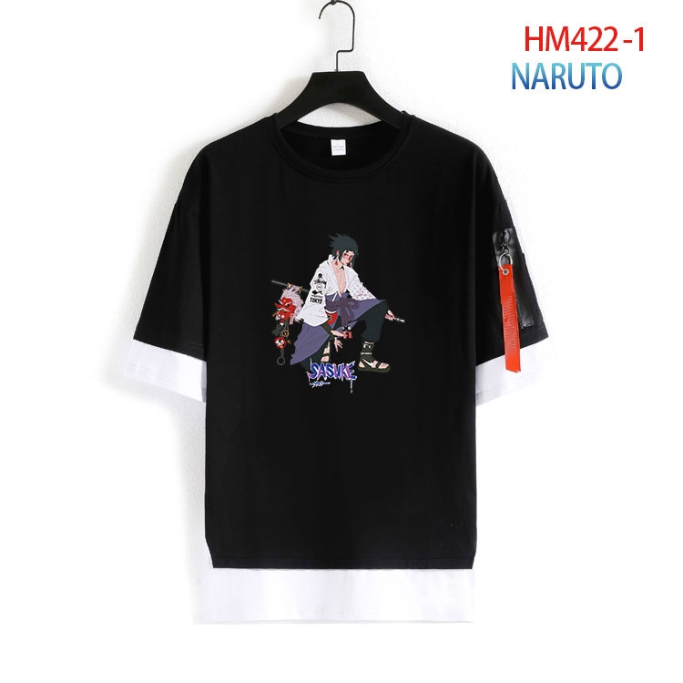 Naruto Cotton round neck short sleeve T-shirt from S to 4XL HM-422-1