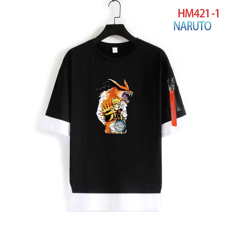 Naruto Cotton round neck short sleeve T-shirt from S to 4XL HM-421-1