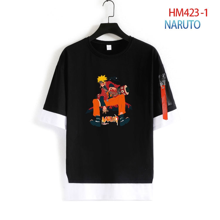 Naruto Cotton round neck short sleeve T-shirt from S to 4XL HM-423-1