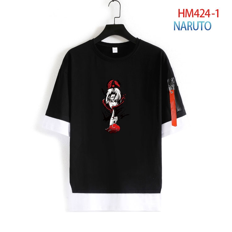 Naruto Cotton round neck short sleeve T-shirt from S to 4XL HM-424-1