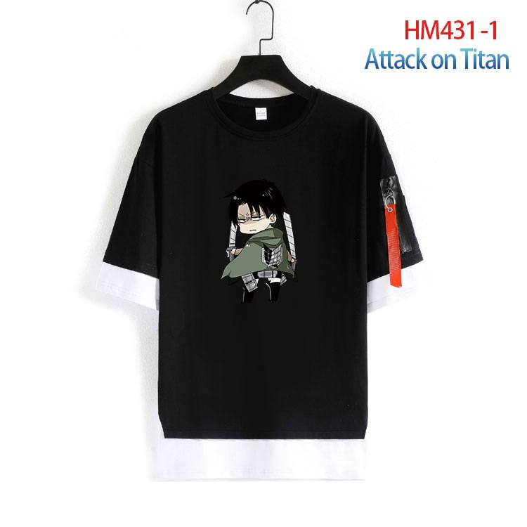 Shingeki no Kyojin Cotton round neck short sleeve T-shirt from S to 4XL HM-431-1