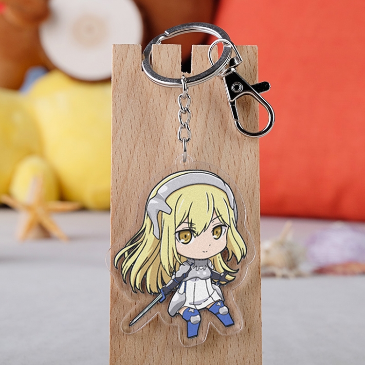 Is it wrong to try to Pick Up Girls in a Dungeon Anime acrylic Key Chain  price for 5 pcs 3104