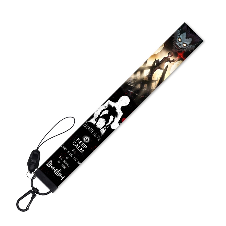 Death note Black buckle lanyard mobile phone rope 22.5CM a set price for 10 pcs