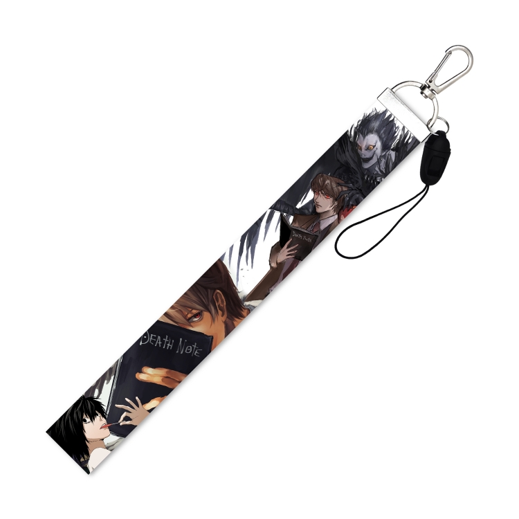 Death note Black buckle long mobile phone lanyard 45cm price for 10 pcs