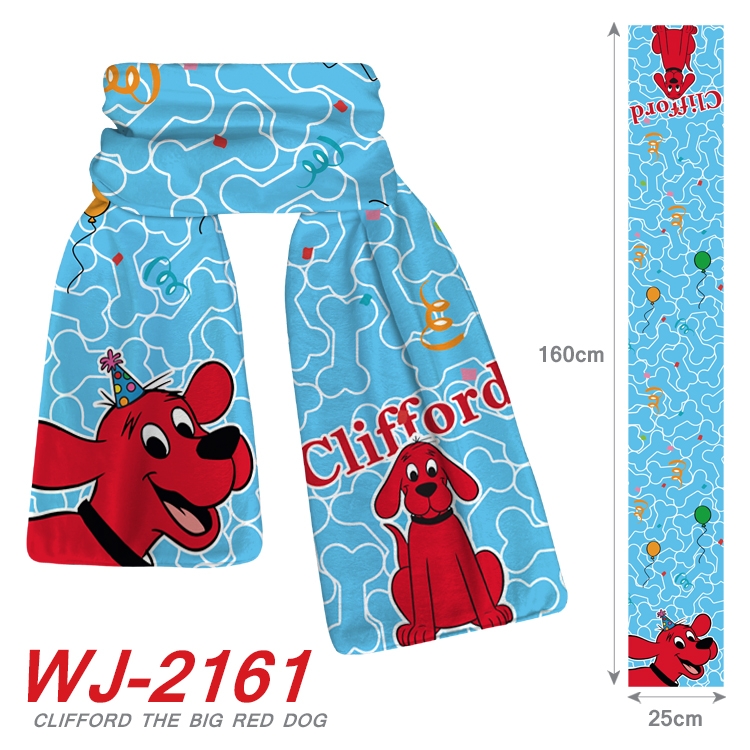 Clifford the Big Red Dog Anime plush impression scarf  WJ-2161