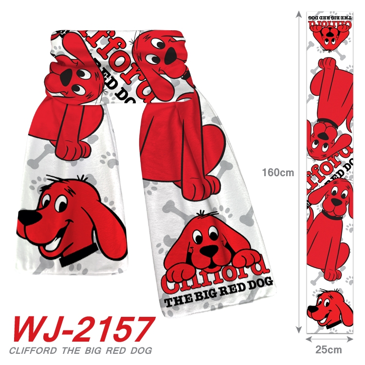 Clifford the Big Red Dog Anime plush impression scarf  WJ-2157