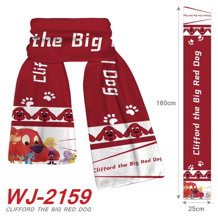 Clifford the Big Red Dog Anime plush impression scarf WJ-2159