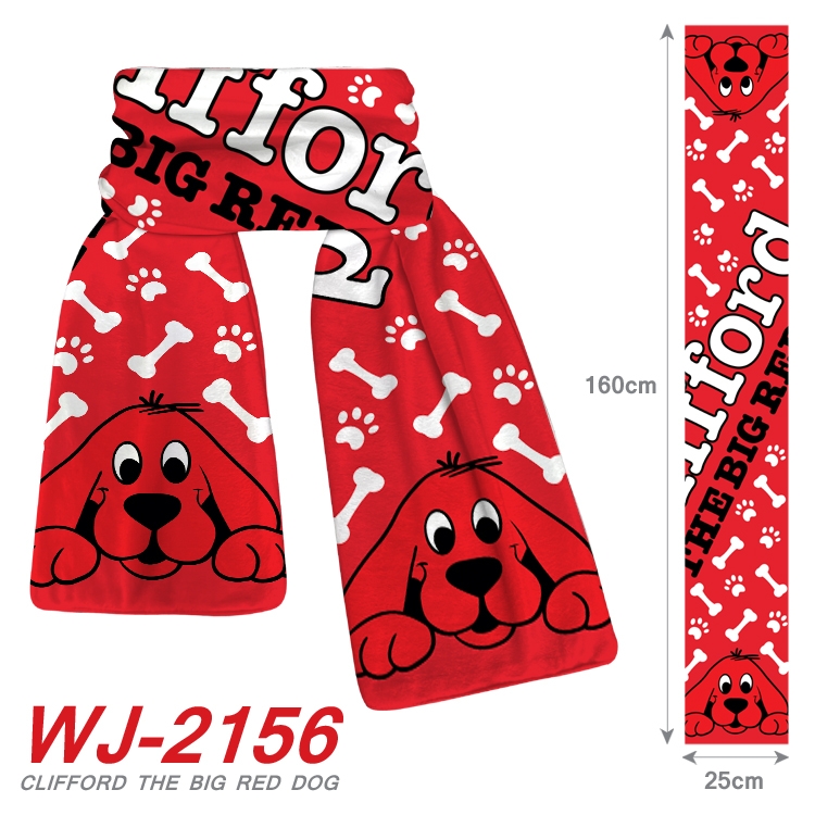 Clifford the Big Red Dog Anime plush impression scarf  WJ-2156