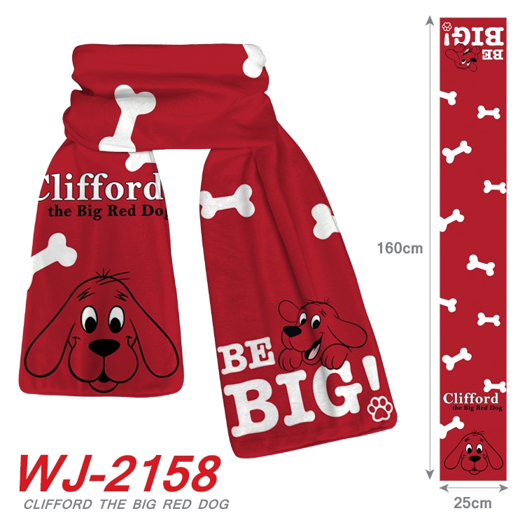 Clifford the Big Red Dog Anime plush impression scarf WJ-2158
