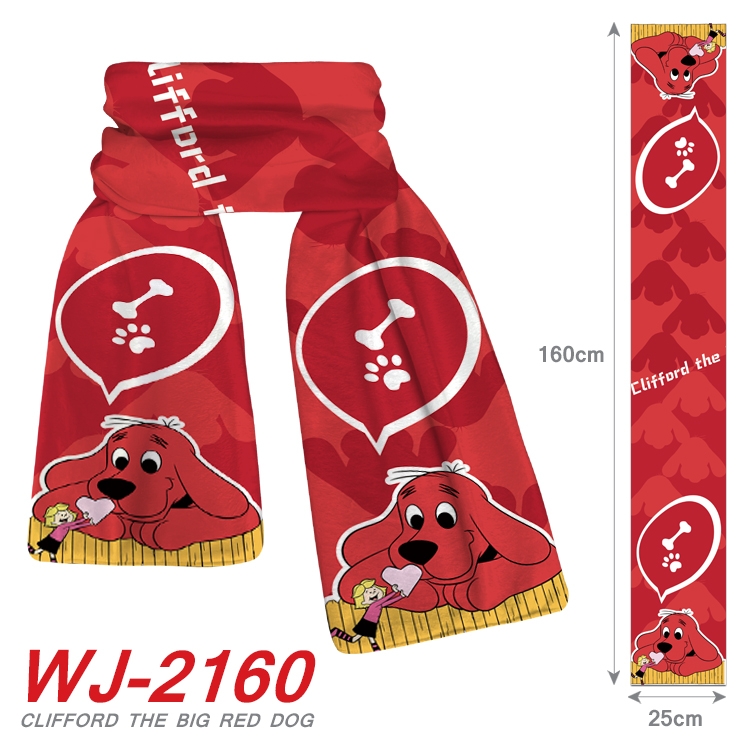 Clifford the Big Red Dog Anime plush impression scarf  WJ-2160