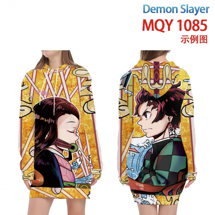 Demon Slayer Kimets Full color printed hooded long sweater from XS to 4XL  MQY-1085