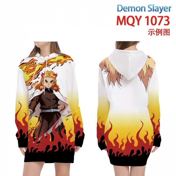 Demon Slayer Kimets Full color printed hooded long sweater from XS to 4XL  MQY-1073