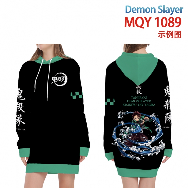 Demon Slayer Kimets Full color printed hooded long sweater from XS to 4XL  MQY-1089