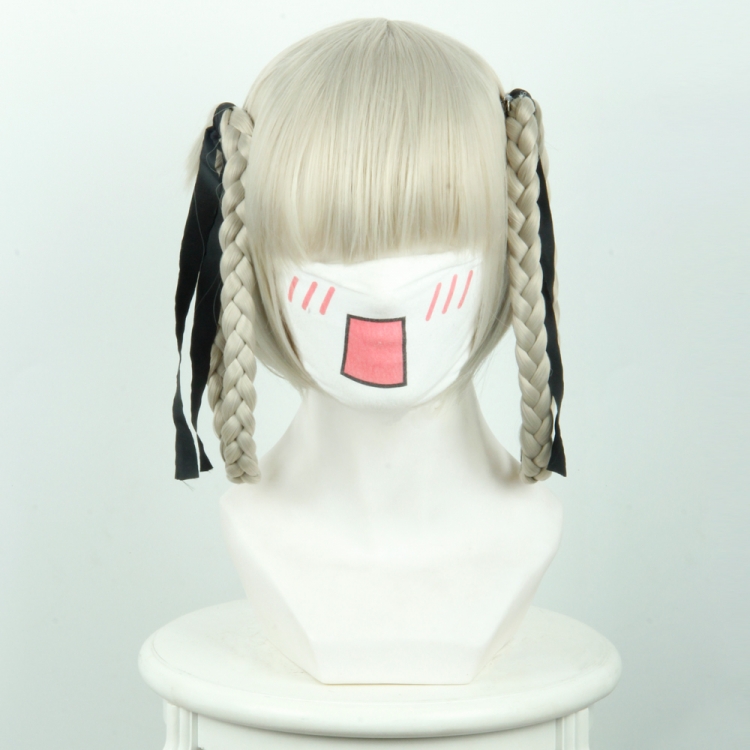 Kakegurui Cyan gray twist braid ring cosplay wig 441B