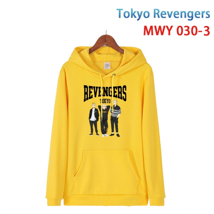 Tokyo Revengers  Cartoon hooded patch pocket cotton sweatshirt from S to 4XL  MWY-030-3